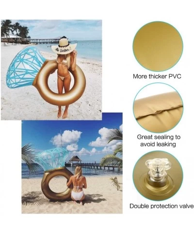 Diamond Ring Inflatable Pool Float 61 inches Inflatable Rafts Pool Tube Float Swimming Pool Float Tube Party Pool Toys for Bo...