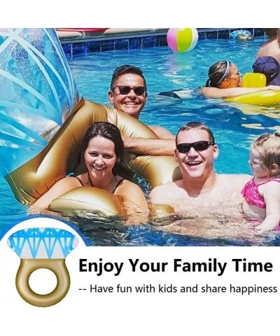 Diamond Ring Inflatable Pool Float 61 inches Inflatable Rafts Pool Tube Float Swimming Pool Float Tube Party Pool Toys for Bo...