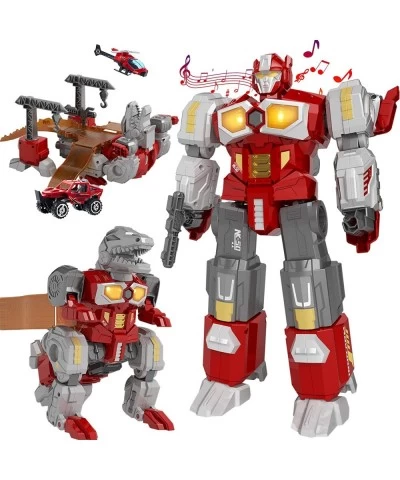 Transforming Toys - Dinosaur Robot Action Figures - Magnetic Assembling Robot Toys for Kids All-in-One Design Transforming An...