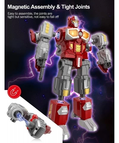 Transforming Toys - Dinosaur Robot Action Figures - Magnetic Assembling Robot Toys for Kids All-in-One Design Transforming An...