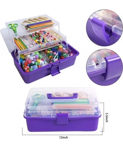 Art and Craft Supplies for Kids Ages 4-10 1000+ pcs DIY Art Craft kit in Portable 3 Layered Folding Storage Box All in One Cr...