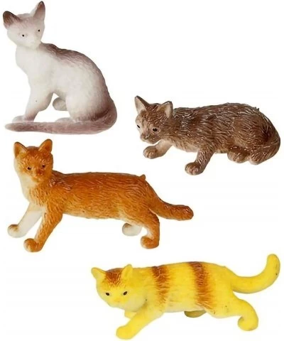 Mini Cat Figurines Set for Kids - Pack of 12 - Assorted 2 Inch Small Cat Figures Sturdy Plastic Toys Fun Birthday Party Favor...