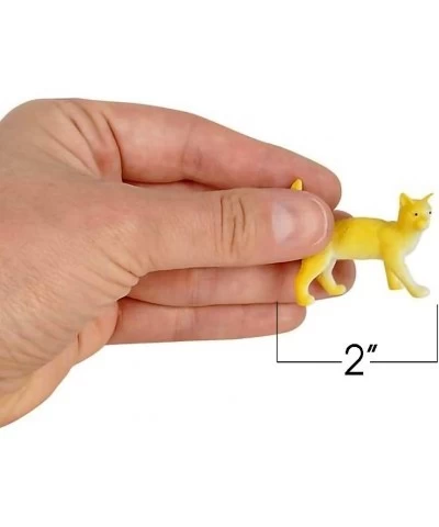 Mini Cat Figurines Set for Kids - Pack of 12 - Assorted 2 Inch Small Cat Figures Sturdy Plastic Toys Fun Birthday Party Favor...