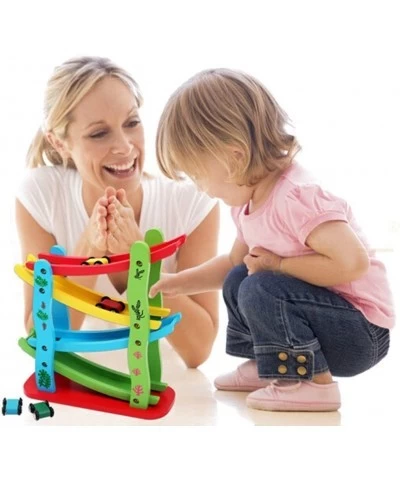 Wooden Ramp Racer Toddler Toys Race Track Car Games for Kids Boys Girls Gifts with 4 Small Racers $33.68 Toy Vehicle Playsets