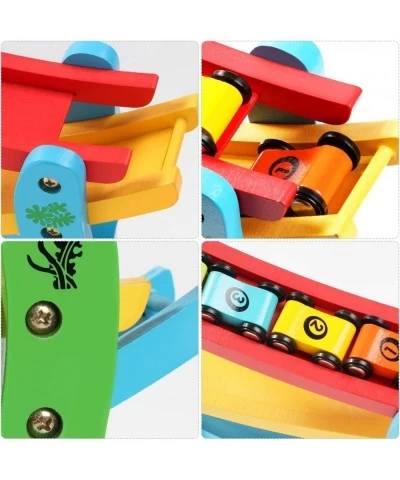 Wooden Ramp Racer Toddler Toys Race Track Car Games for Kids Boys Girls Gifts with 4 Small Racers $33.68 Toy Vehicle Playsets