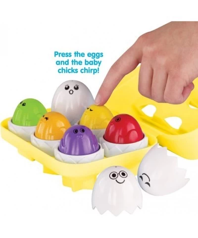 Peek N Peep Eggs Mentally Stimulating Employs Tactile Engagement Sorting/Stacking Toy for Toddlers Ages 12 Months and Older M...