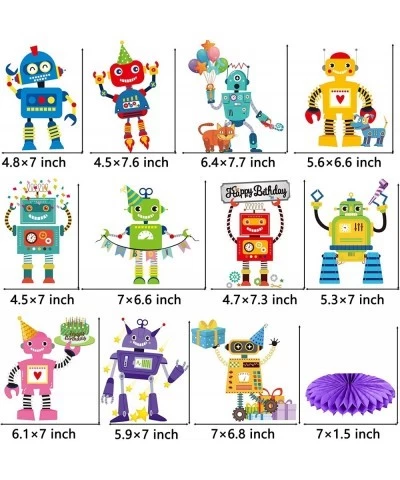 11Pcs Robot Honeycomb Centerpieces Robot Birthday Decorations Robot Centerpieces Robot Table Decorations for Robot Theme Birt...