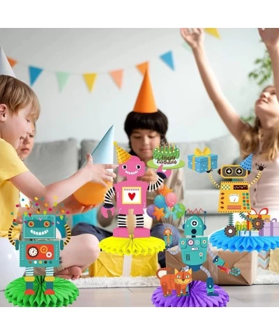 11Pcs Robot Honeycomb Centerpieces Robot Birthday Decorations Robot Centerpieces Robot Table Decorations for Robot Theme Birt...