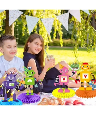 11Pcs Robot Honeycomb Centerpieces Robot Birthday Decorations Robot Centerpieces Robot Table Decorations for Robot Theme Birt...