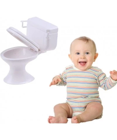 White Dollhouse Furniture Model Bathroom Toilet Miniature Toy for Doll $14.61 Dollhouse Accessories