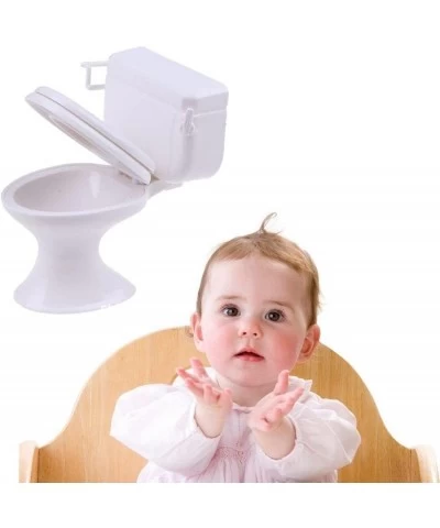 White Dollhouse Furniture Model Bathroom Toilet Miniature Toy for Doll $14.61 Dollhouse Accessories