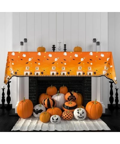 Halloween Tablecloth 3 Pack Halloween Plastic Party Decorations 54"x108" Halloween Table Cover $18.60 Kids' Party Tablecovers