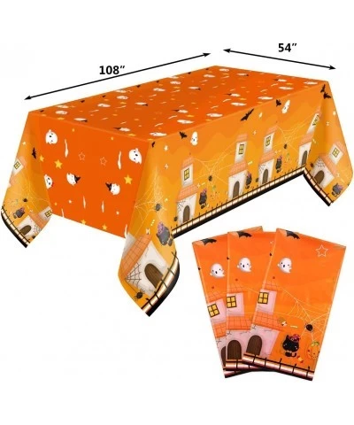 Halloween Tablecloth 3 Pack Halloween Plastic Party Decorations 54"x108" Halloween Table Cover $18.60 Kids' Party Tablecovers