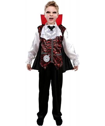 Halloween Vampire Costume for Kids Dracula Cosplay Set with Cape for Child Halloween Dress Up Party $24.92 Kids' Costumes