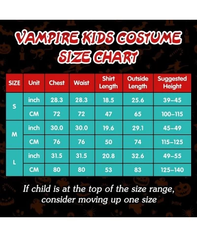 Halloween Vampire Costume for Kids Dracula Cosplay Set with Cape for Child Halloween Dress Up Party $24.92 Kids' Costumes