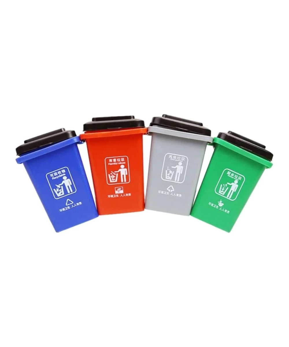 1 Set Kids Garbage Classification Toy Vehicles Garbage Trucks Trash Cans Mini Curbside Garbage Bin Board Games for Kids Toddl...