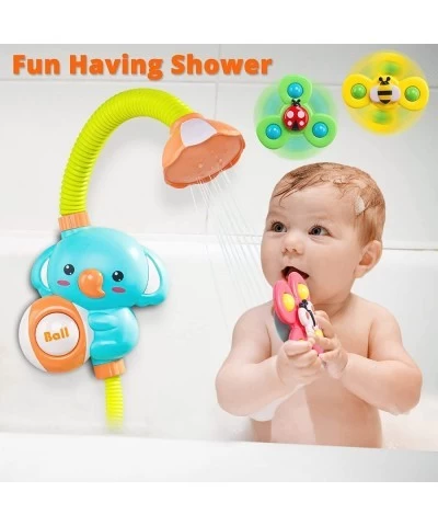 Baby Bath Toys Automatic Shower & 3 Suction Spinners Toddler Bathtub Time Essentials Water Pump Spray Fun Baby Gifts Birthday...