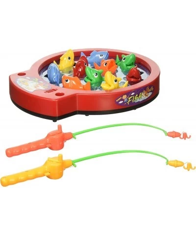 Fishing Game Toy for Kids Bass Beat Battery Operated Rotating Novelty Toy Fishing Game Set with 2 Fishing Rods Sounds Music i...