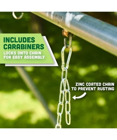 Deluxe High Back Full Bucket Toddler Swing with Exclusive Chain & Triangle Dip Pinch Protection and Carabiners for Easy Insta...