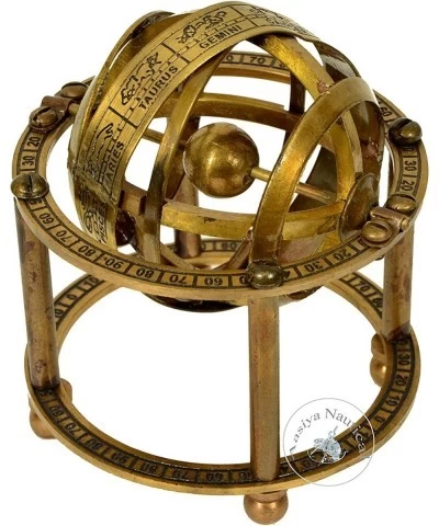 Brass Armillary Sphere with Stand 9 cm High - Steampunk Pirate or Vintage Decoration an $40.90 Geographic Globes