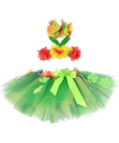 3pcs Hawaiian Hula Luau Tutu Set (2 Sizes: Girls Baby) Birthday Beach Party $38.17 Kids' Costumes