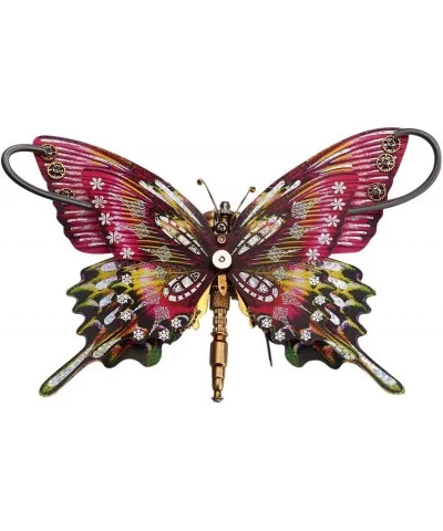 3D Metal Puzzle Swallowtail Butterfly Model with Replacement Wings DIY Assembly Mechanical Building Kit Steampunk Metal Insec...