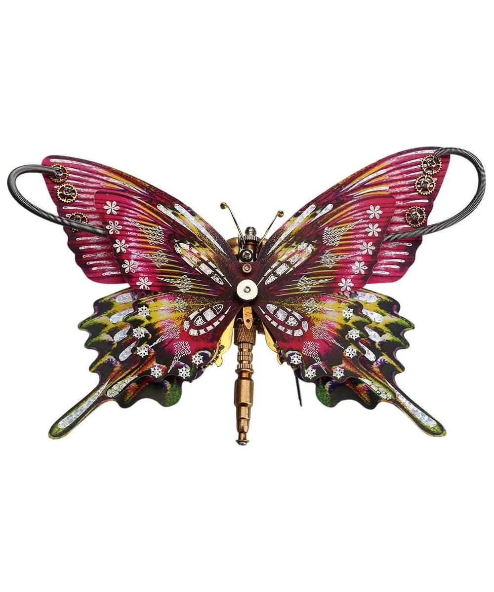 3D Metal Puzzle Swallowtail Butterfly Model with Replacement Wings DIY Assembly Mechanical Building Kit Steampunk Metal Insec...