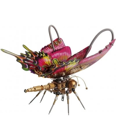 3D Metal Puzzle Swallowtail Butterfly Model with Replacement Wings DIY Assembly Mechanical Building Kit Steampunk Metal Insec...