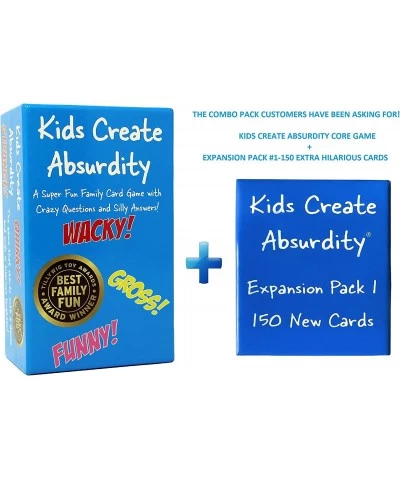 Kids Create Absurdity-Fun Card Game for Kids-Family Game Night with Expansion Pack 1 Award Winning $24.85 Card Games