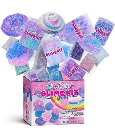 Unicorn Slime Kit for Girls 4-12 Supplies Makes Butter Slime Candy Confetti Slime Glimmer Crunchy Slime Foam Crunchy Slime Je...