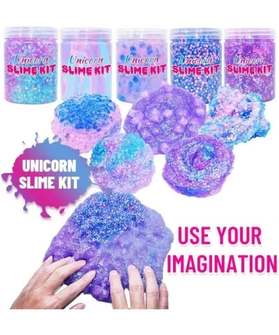 Unicorn Slime Kit for Girls 4-12 Supplies Makes Butter Slime Candy Confetti Slime Glimmer Crunchy Slime Foam Crunchy Slime Je...