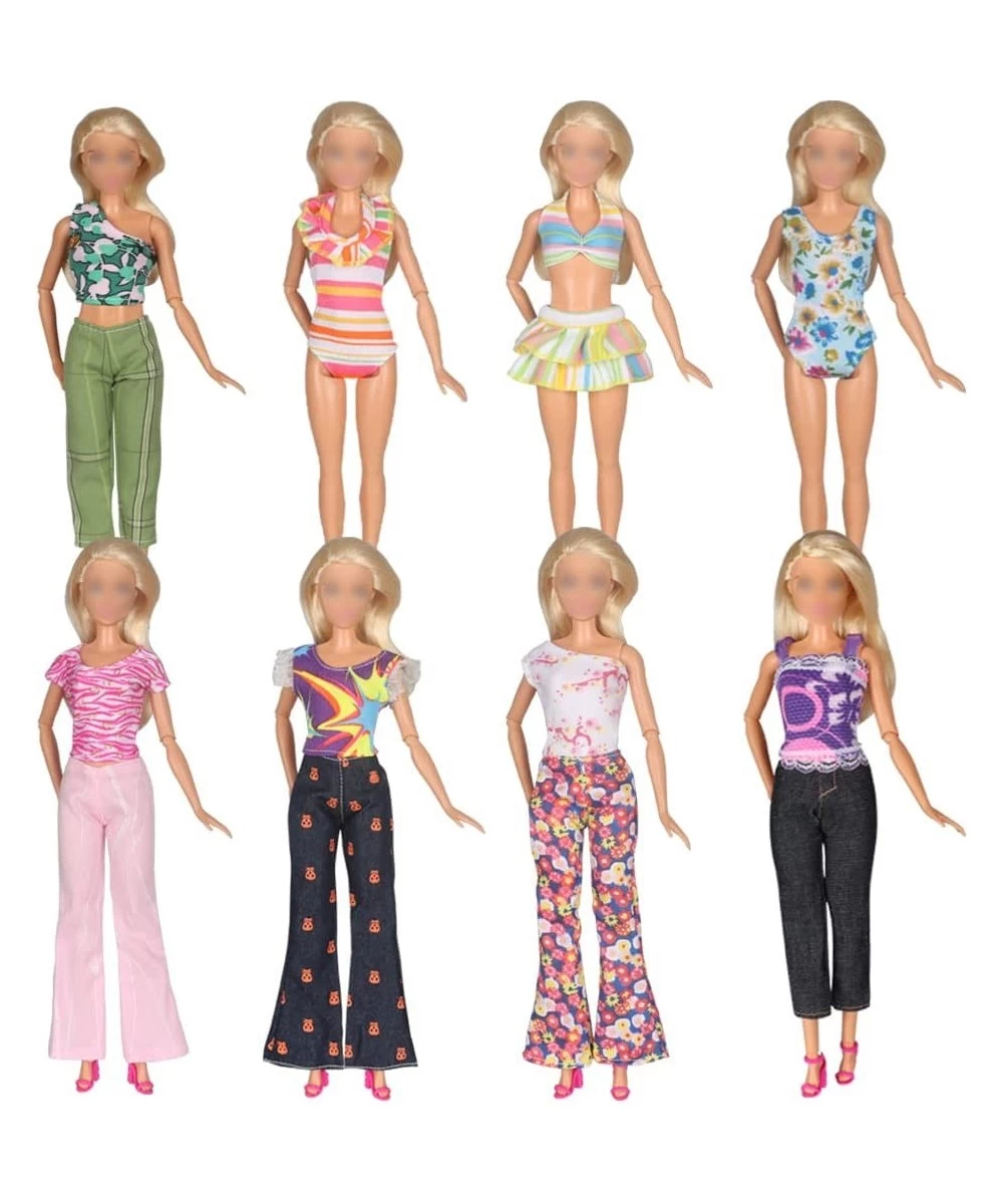 8 Items Doll Clothes 5 Sets Doll T-shirt Outfits and 3 Sets Swimsuits Summer Bikini Bathing Suits for 11.5" Girl dolls $19.30...