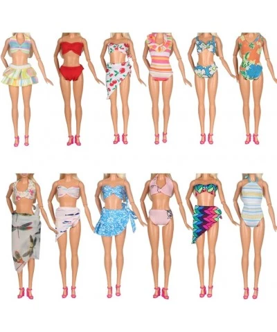 8 Items Doll Clothes 5 Sets Doll T-shirt Outfits and 3 Sets Swimsuits Summer Bikini Bathing Suits for 11.5" Girl dolls $19.30...