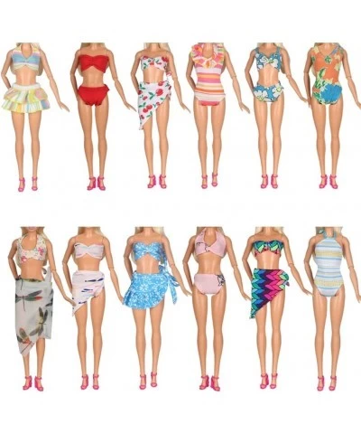 8 Items Doll Clothes 5 Sets Doll T-shirt Outfits and 3 Sets Swimsuits Summer Bikini Bathing Suits for 11.5" Girl dolls $19.30...