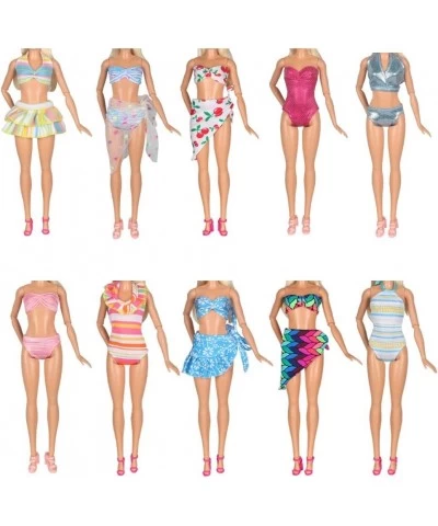 8 Items Doll Clothes 5 Sets Doll T-shirt Outfits and 3 Sets Swimsuits Summer Bikini Bathing Suits for 11.5" Girl dolls $19.30...