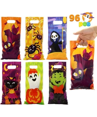 96 Pcs Halloween Candy Treat Bags in 6 Multi Character Designs Halloween Goodie Gift Bags Party Favors Halloween Trick or Tre...