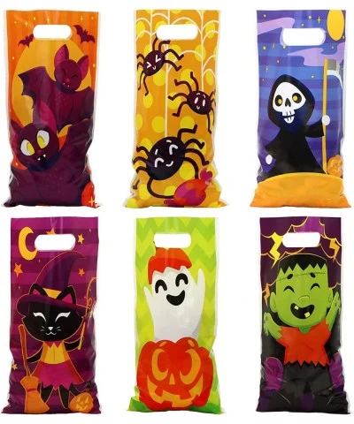 96 Pcs Halloween Candy Treat Bags in 6 Multi Character Designs Halloween Goodie Gift Bags Party Favors Halloween Trick or Tre...