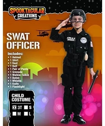 SWAT Officer Costume for Kids Halloween Party Trick-or-Treat Costume Themed Parties $56.72 Kids' Costumes