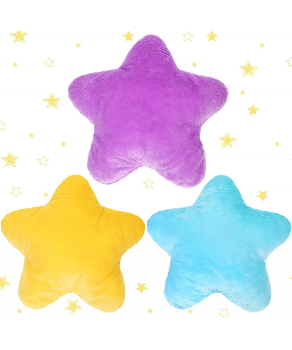 3 Pack Star Shaped Plush Pillow Stuffed Cushion Decorative Throw Pillow Star Pillow Aesthetic Fun Star Shaped Pillow Blue Pur...