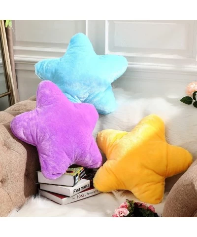 3 Pack Star Shaped Plush Pillow Stuffed Cushion Decorative Throw Pillow Star Pillow Aesthetic Fun Star Shaped Pillow Blue Pur...