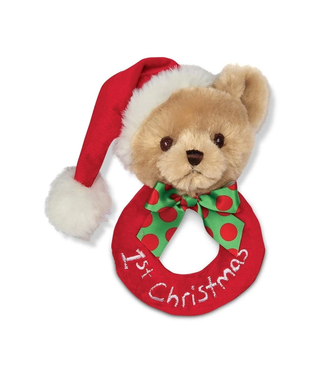 Bearington Baby's 1st Christmas Plush Soft Ring Rattle 5.5 inches $25.20 Baby Rattles & Plush Rings