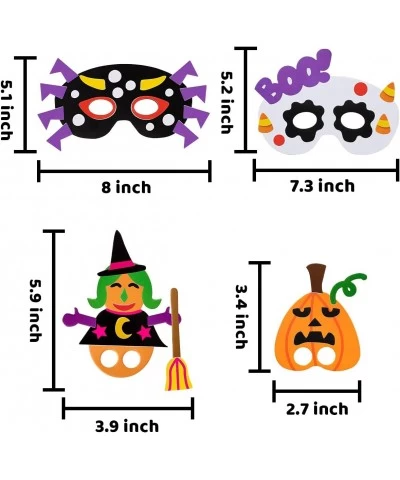 12 Packs Halloween Foam Craft Kit for Kids Foam Masks in 5 Different Halloween Characters 7 Packs Foam Finger Puppets Bonus H...