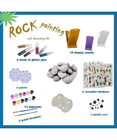 Rock Painting Kit for Kids Adult DIY Arts and Crafts Supplies Kits for 16 Paint Rocks Glow in The Dark Painting Rocks Perfect...