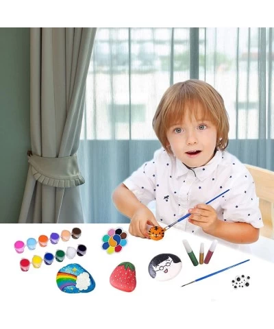 Rock Painting Kit for Kids Adult DIY Arts and Crafts Supplies Kits for 16 Paint Rocks Glow in The Dark Painting Rocks Perfect...