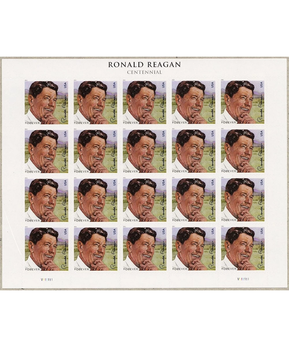 President Ronald Reagan Sheet 20 Forever Stamps Scott 4494 $44.24 Collectible Postage Stamps