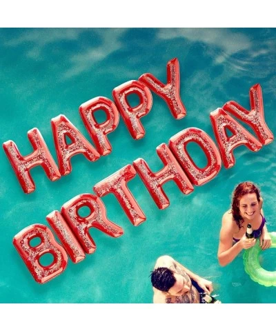 Happy Birthday Pool Float Inflatable Letter Set – Large 20” Letter Balloons Floatie Decorations Backdrop Banner for Adult Kid...