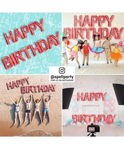 Happy Birthday Pool Float Inflatable Letter Set – Large 20” Letter Balloons Floatie Decorations Backdrop Banner for Adult Kid...