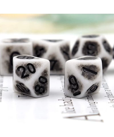 Ancient DND Dice Set 7PCS Grey Polyhedral Dice Stone Style for Dungeons and Dragons Pathfinder RPG $16.49 Game Accessories