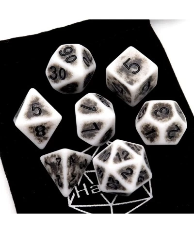 Ancient DND Dice Set 7PCS Grey Polyhedral Dice Stone Style for Dungeons and Dragons Pathfinder RPG $16.49 Game Accessories