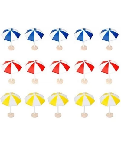 15pcs Miniature Sun Umbrella Beach Sun Umbrella PVC Micro Landscape Bonsai Dollhouse DIY Decor $22.08 Dollhouse Accessories